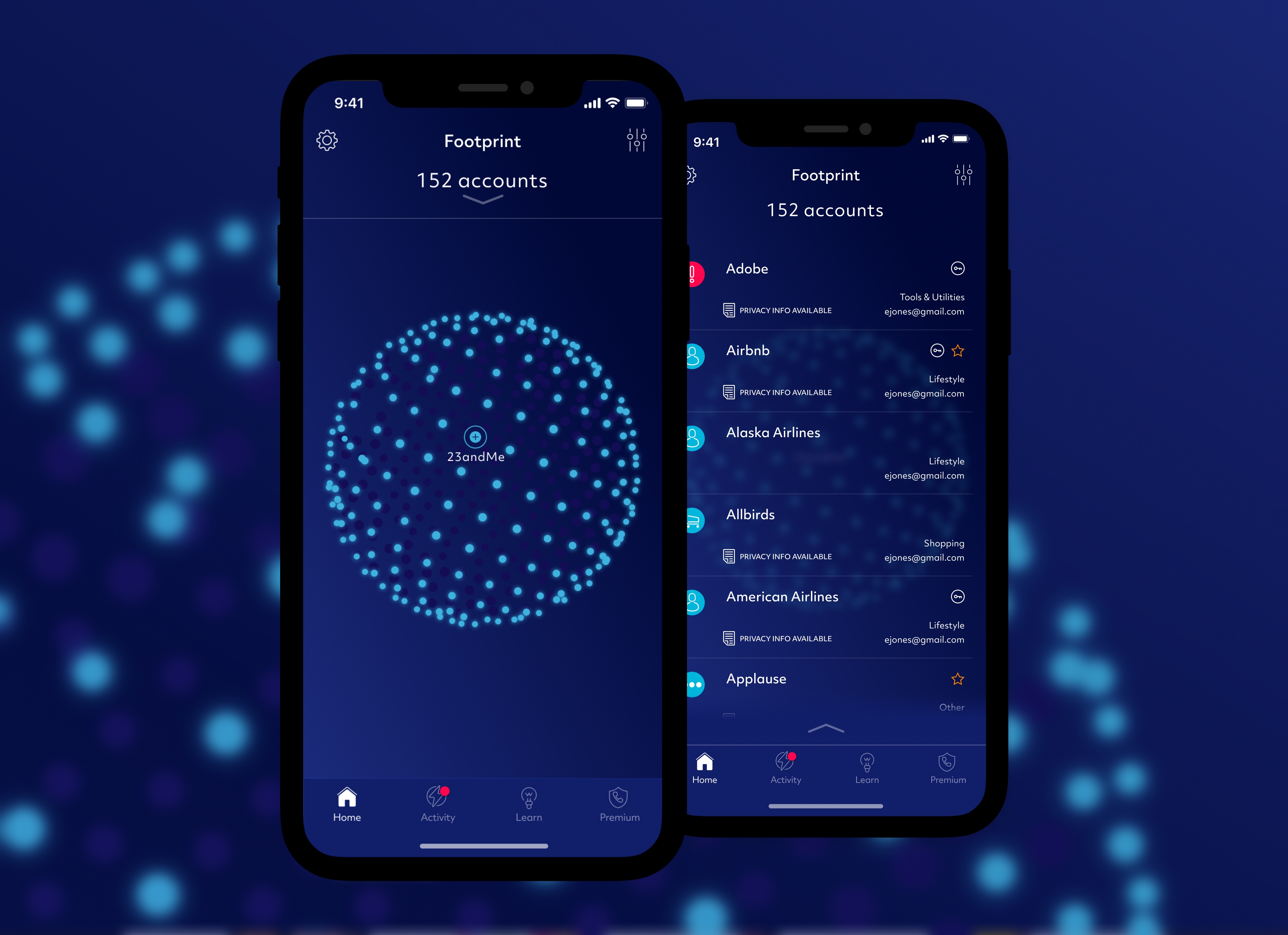 An example screen from the project